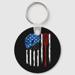 Lacrosse American Flag Lax Helmet Stick 4t Sleutelhanger