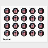 Lacrosse American Flag Lax Helmet Sticks 4th Of Ronde Sticker (Vel)