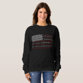 Lacrosse American Flag Lax mam design Trui (Voorkant volledig)