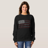 Lacrosse American Flag Lax mam design Trui (Voorkant volledig)