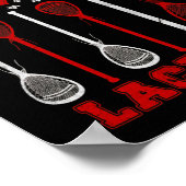 Lacrosse American Flag Lax Sport Poster (Hoek)