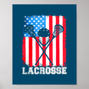 Lacrosse American Flag op 4 juli Poster