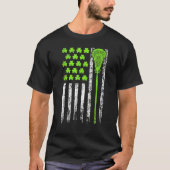 Lacrosse American Flag St Patrick Day For Men Boy T-shirt (Voorkant)