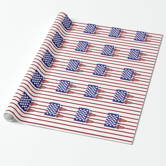 Lacrosse Americas Game Cadeaupapier (Uitgerold)