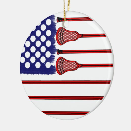 Lacrosse Americas Game Keramisch Ornament (Links)
