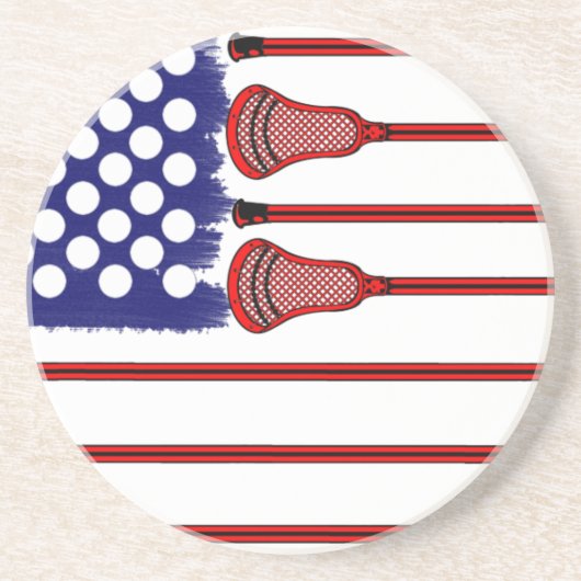 Lacrosse Americas Game Zandsteen Onderzetter (Voorkant)