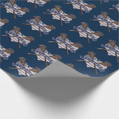 Lacrosse Americas Original Sport Heart Flag Cadeaupapier (Hoek)