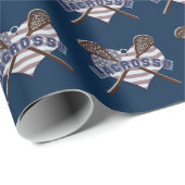 Lacrosse Americas Original Sport Heart Flag Cadeaupapier (Rol Hoek)