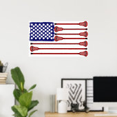 Lacrosse AmericasGame Poster (Thuiskantoor)