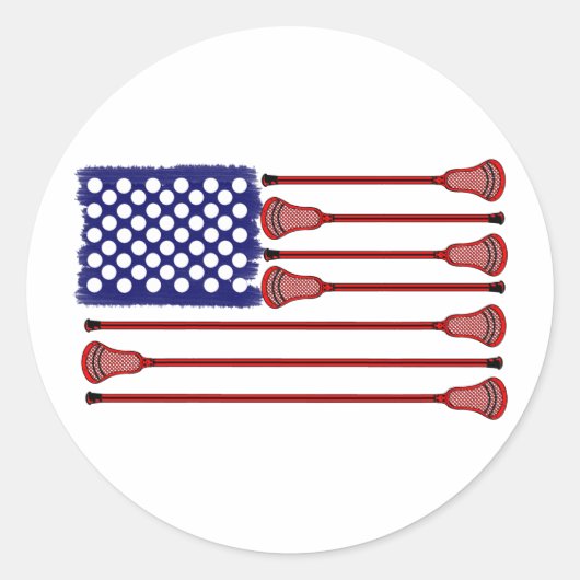 Lacrosse AmericasGame Ronde Sticker (Voorkant)