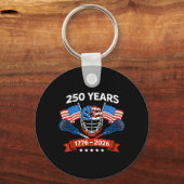 Lacrosse Amerikaanse Vlag Lax Helm Sticks 4 juli Sleutelhanger (Voorkant)