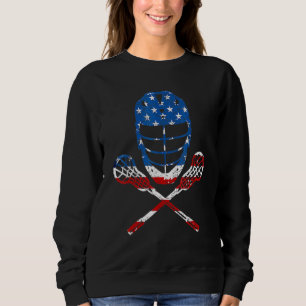 Lacrosse Amerikaanse Vlag Lax Helm Sticks 4 juli Trui