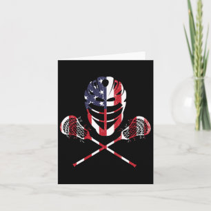 Lacrosse amerikaanse vlag Lax Helmet teken 4th of  Kaart