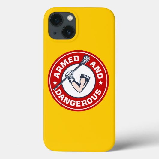 Lacrosse Armed en Dangerous iPhone 6 hoesje (Achterkant)