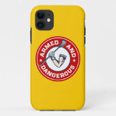 Lacrosse Armed en Dangerous iPhone cover (Achterkant)