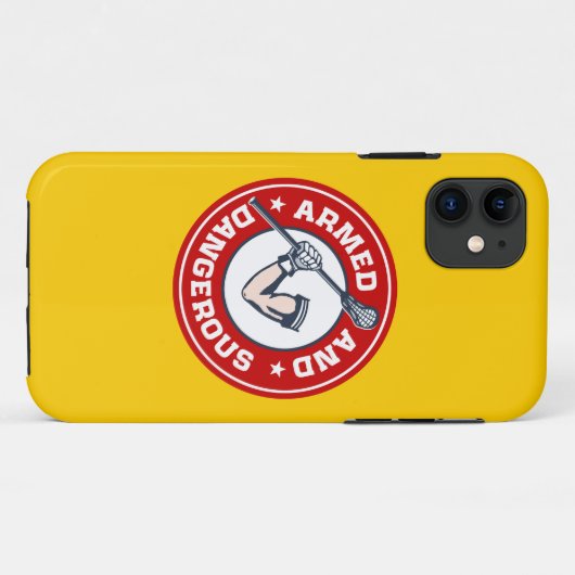 Lacrosse Armed en Dangerous iPhone cover (Achterkant (horizontaal))