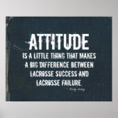 Lacrosse Attitude in Denim Poster (Voorkant)