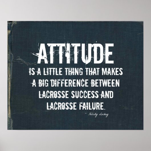 Lacrosse Attitude in Denim Poster (Voorkant)
