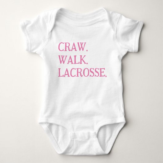 LACROSSE BABY MEISJE ONESIE ROZE WITTE TOP TSHIRT (Voorkant)