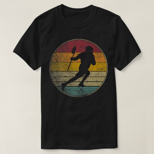 Lacrosse Ball Stick Gift Retro Style  Funny T-shirt (Design voorkant)