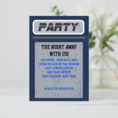 LACROSSE Bar Bat Mitzvah Uitnodigingskaart Kaart (Staand voorkant)