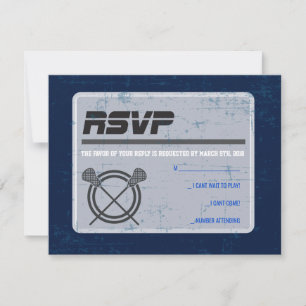 LACROSSE Bar Bat Mitzvah Uitnodigingskaart Kaart