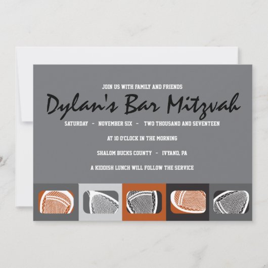 LACROSSE bar mitswa uitnodiging (Voorkant)