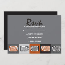 LACROSSE Bar Mitzvah Invitation Reply Kaart