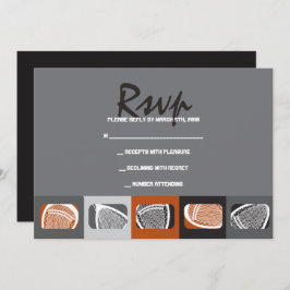 LACROSSE Bar Mitzvah Invitation Reply Kaart