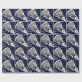 Lacrosse Birthday Gift Wrapping Paper Cadeaupapier (Vlak)