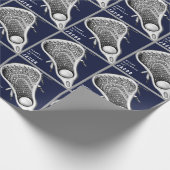 Lacrosse Birthday Gift Wrapping Paper Cadeaupapier (Hoek)