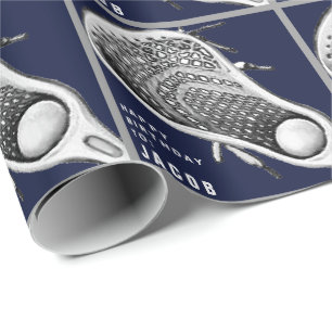 Lacrosse Birthday Gift Wrapping Paper Cadeaupapier
