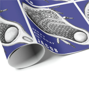 Lacrosse Birthday Gift Wrapping Paper Cadeaupapier