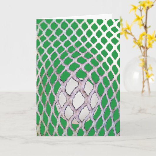 Lacrosse Birthday Kaart (Gele Bloem)