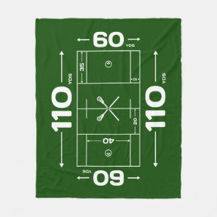 Lacrosse Blanket - Lacrosse Field Design Fleece Deken