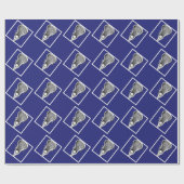 Lacrosse Blauwe Cadeauverpakkings Papier (Vlak)