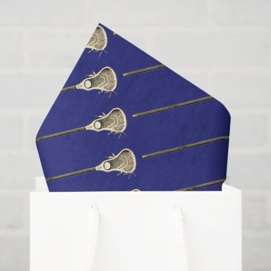 Lacrosse Blauwe Sport Tissue Papier (Cadeauzakje)