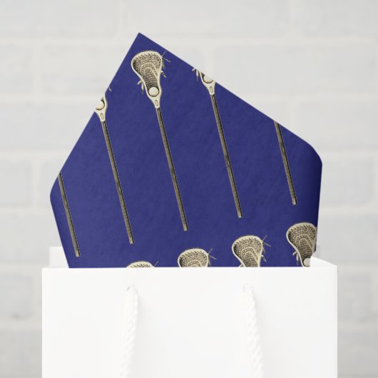 Lacrosse Blauwe Sport Tissue Papier (Cadeauzakje)