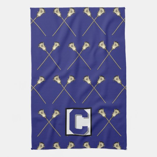 Lacrosse Blauwe Sporthanddoek Theedoek (Verticaal)