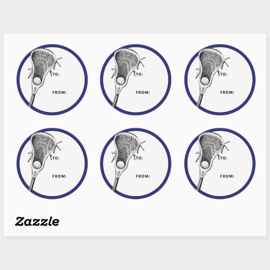 Lacrosse Blue Gift Label (Vel)