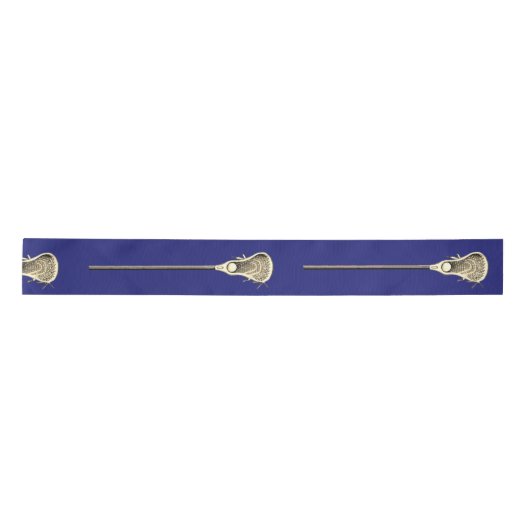 Lacrosse Blue Satin Ribbon Satijnen Lint (Voorkant)