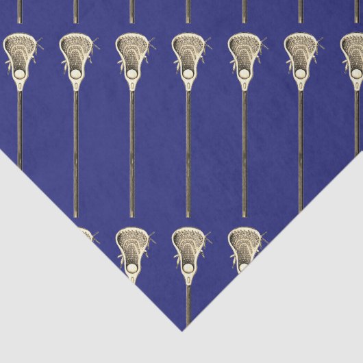 Lacrosse Blue Sports Tissue Paper Tissuepapier (Detail)