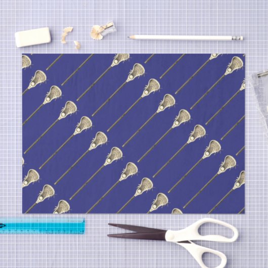 Lacrosse Blue Sports Tissue Paper Tissuepapier (Craft)