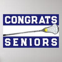 Lacrosse Blue Team Senior Night Poster