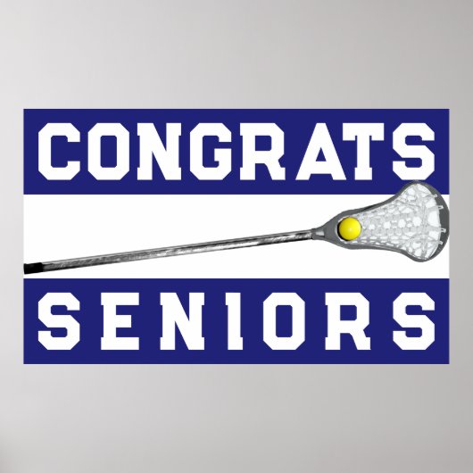 Lacrosse Blue Team Senior Night Poster (Voorkant)