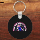 Lacrosse Boho Rainbow LGBT-Q Cool Genderfluid Prid Sleutelhanger (Voorkant)