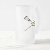Lacrosse Boss Crossed Sticks Matglas Bierpul (Voorkant rechts)