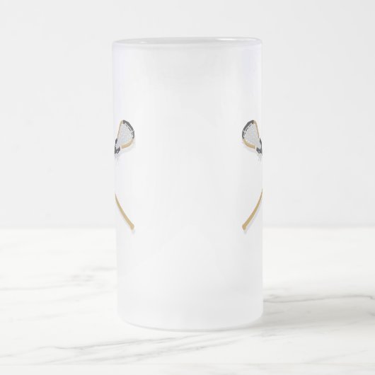 Lacrosse Boss Crossed Sticks Matglas Bierpul (Center)