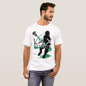 Lacrosse Boys Green LAX Attack T-Shirt (Voorkant volledig)