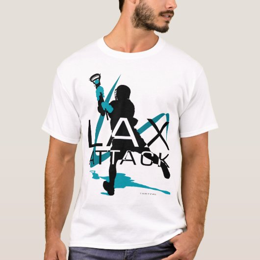 Lacrosse Boys LAX Attack 3 Aqua T-Shirt (Voorkant)